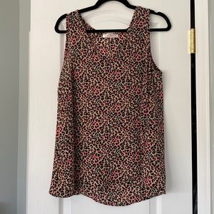 Pink cheetah print shorts and tank top set